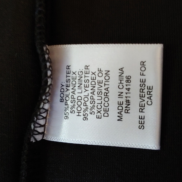 NWT Juicy Couture Black Velour Zip Front Hoodie Women's Size 2X - Picture 9 of 11